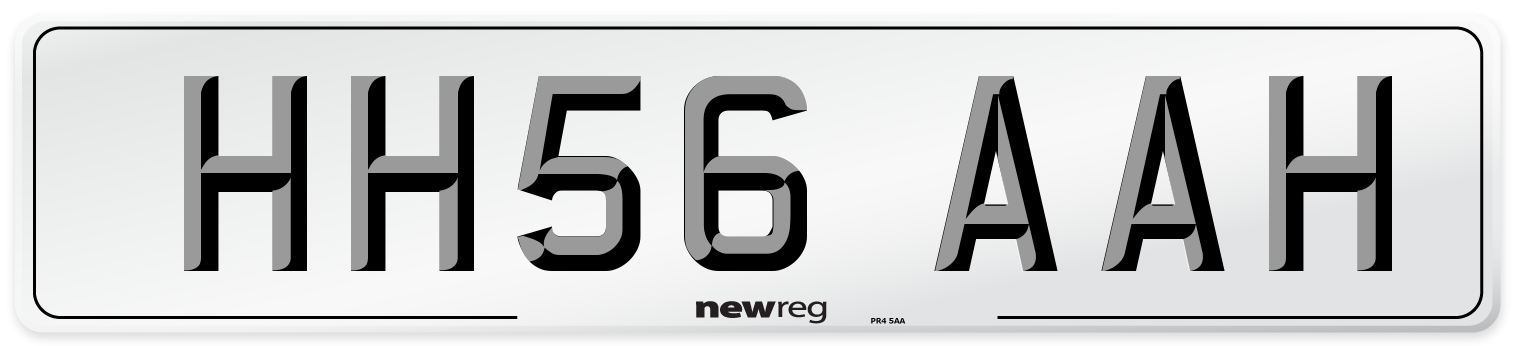 HH56 AAH Number Plate from New Reg